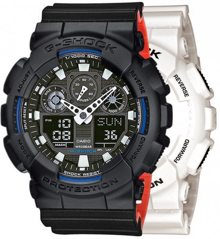 G-SHOCK SET GA-100B-7AER + BEZEL 10358741 + PASEK 10577142