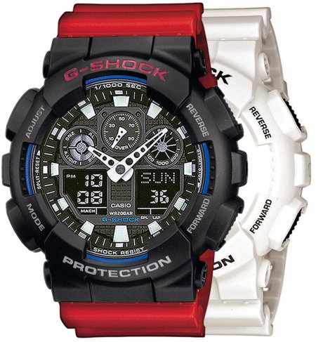 G-SHOCK SET GA-100B-7AER + BEZEL 10378531 + PASEK 10395226