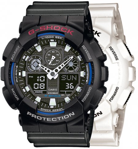 G-SHOCK SET GA-100B-7AER + BEZEL 10378531 + PASEK 10467764