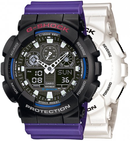 G-SHOCK SET GA-100B-7AER + BEZEL 10378531 + PASEK 10498156