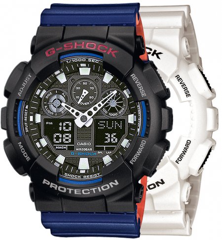 G-SHOCK SET GA-100B-7AER + BEZEL 10378531 + PASEK 10527467