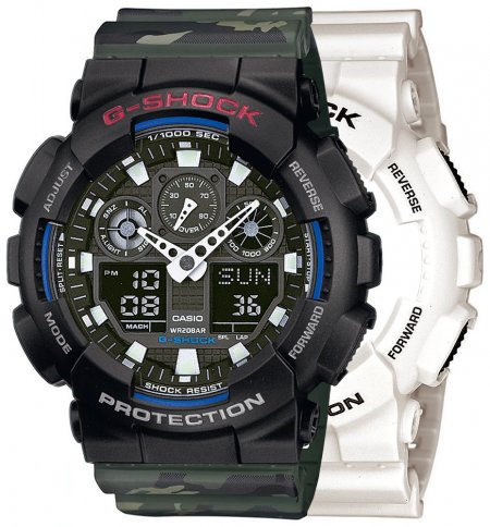 G-SHOCK SET GA-100B-7AER + BEZEL 10378531 + PASEK 10561429