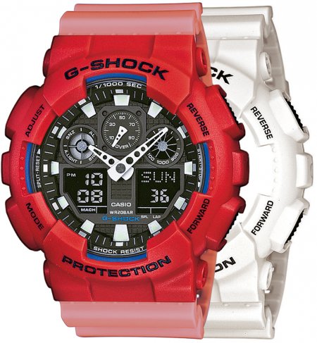 G-SHOCK SET GA-100B-7AER + BEZEL 10395289 + PASEK 10498150