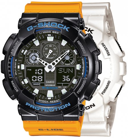 Zegarek męski G-SHOCK SET GA-100B-7AER + BEZEL 10407691 + PASEK 10457913