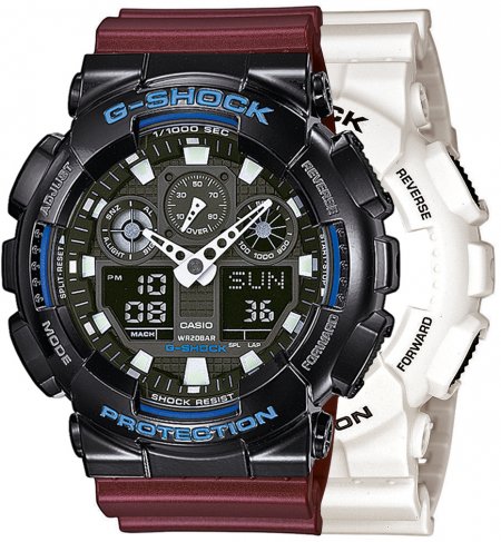 G-SHOCK SET GA-100B-7AER + BEZEL 10407691 + PASEK 10477355