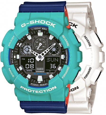 G-SHOCK SET GA-100B-7AER + BEZEL 10410475 + PASEK 10527467