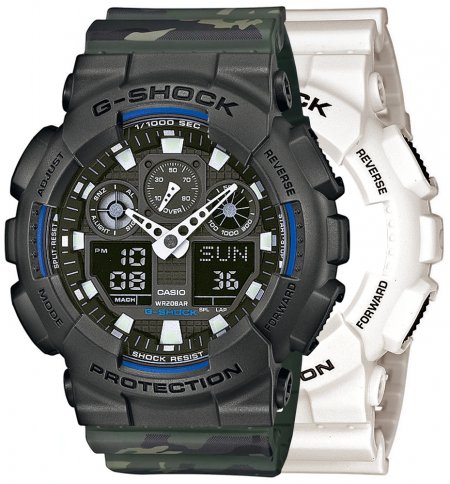 G-SHOCK SET GA-100B-7AER + BEZEL 10467795 + PASEK 10561429