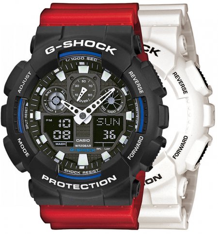 G-SHOCK SET GA-100B-7AER + BEZEL 10508136 + PASEK 10395226