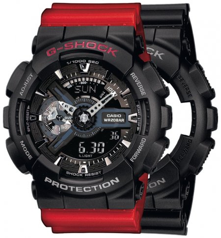 G-SHOCK SET GA-110-1BER + BEZEL 10378531 + PASEK 10395226