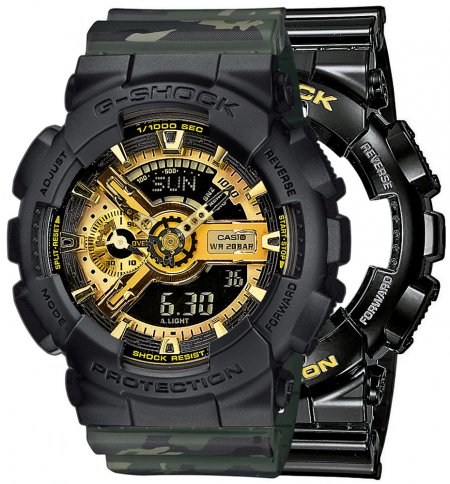 G-SHOCK SET GA-110GB-1AER + BEZEL 10358741 + PASEK 10561429