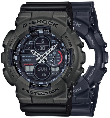 G-SHOCK SET GA-140-1A1ER + BEZEL 10467795 + PASEK 10347688