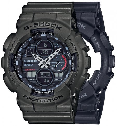 G-SHOCK SET GA-140-1A1ER + BEZEL 10467795 + PASEK 10467764