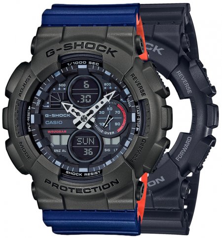 G-SHOCK SET GA-140-1A1ER + BEZEL 10467795 + PASEK 10527467