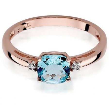 Harf Pierścionek z różowego złota z topazem Swiss 1,10 ct, próba 585 B0006-PI-AUR-TOB-02-CU