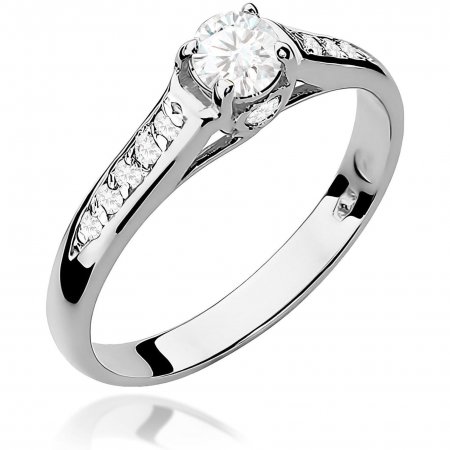 Harf Pierścionek z białego złota próby 375 z diamentem 0,23 ct B0032-PI-00-DIW-02-OK