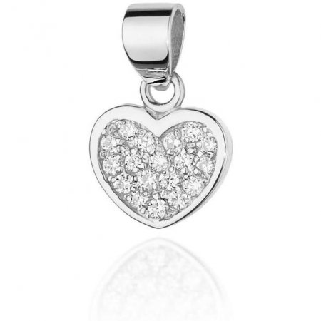 Harf Zawieszka z białego złota serduszko z brylantami 0,15 ct B0040-ZA-AUB-DIW-02-00