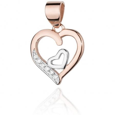 Harf Zawieszka z różowego złota z diamentami, próba 585 B0048-ZA-AUR-DIW-02-00