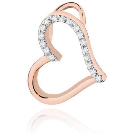Harf Zawieszka z różowego złota z diamentem, próba 585 B0052-ZA-AUR-DIW-02-OK