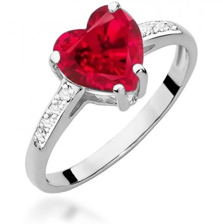 Harf Pierścionek z białego złota próby 375 z rubinem 1,70 ct B0062-PI-00-RUR-02-SE