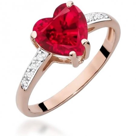 Harf Pierścionek z różowego złota próby 585 z rubinem 1,70 ct B0062-PI-AUR-RUR-02-SE