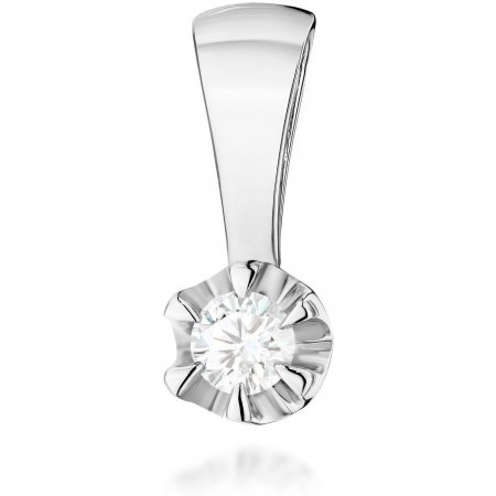 Harf Zawieszka z białego złota z diamentem laboratoryjnym 0,10 ct, próba 585 B0064-ZA-AUB-LDW-04-OK