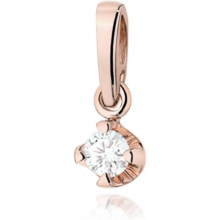 Harf Zawieszka z różowego złota próby 585 z diamentem 0,08 ct B0068-ZA-AUR-DIW-02-OK