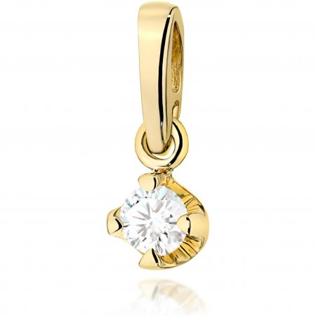 Harf Zawieszka z żółtego złota z diamentem 0,10 ct, próba 585 B0068-ZA-AUZ-DIW-04-OK