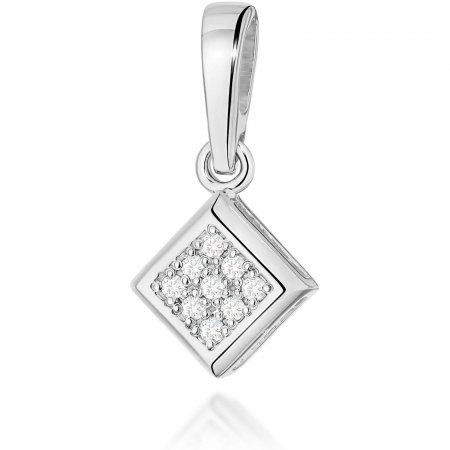 Harf Zawieszka z białego złota z diamentami, próba 585 B0072-ZA-AUB-DIW-02-00