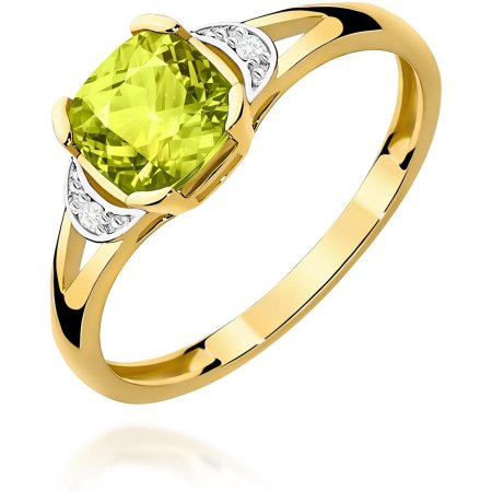 Harf Pierścionek z żółtego złota z oliwinem 1,00 ct, próba 585 B0080-PI-AUZ-PEG-02-CU
