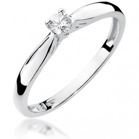Harf Pierścionek z białego złota z diamentem 0,10 ct, próba 375 B0090-PI-00-DIW-02-OK