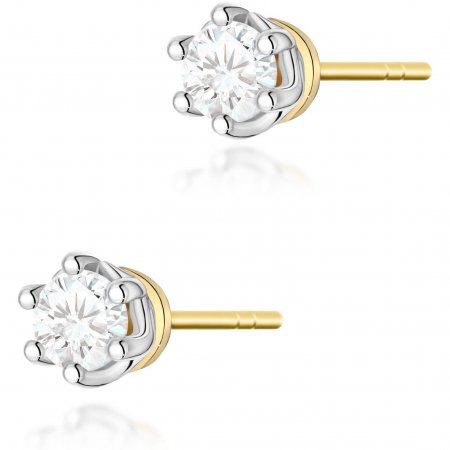 Harf Złote klasyczne kolczyki z brylantami 0,80 ct B0138-KO-AUZ-DIW-02-OK