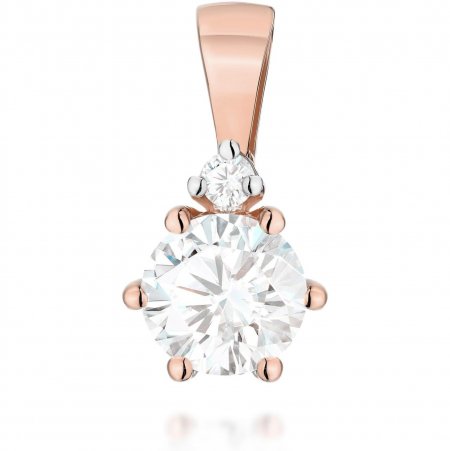 Harf Zawieszka z różowego złota próby 585 z diamentem laboratoryjnym B0152-ZA-AUR-LDW-02-OK