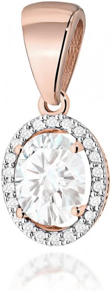 Harf Zawieszka z różowego złota z diamentem laboratoryjnym 1,90 ct, próba 585 B0160-ZA-AUR-LDW-02-OW