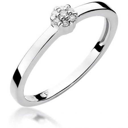 Harf Pierścionek z białego złota próby 375 z diamentami B0200-PI-00-DIW-02-00