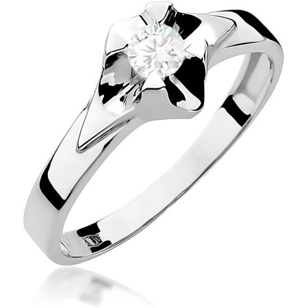 Harf Pierścionek z białego złota z diamentem 0,23 ct, próba 375 B0310-PI-00-DIW-06-OK