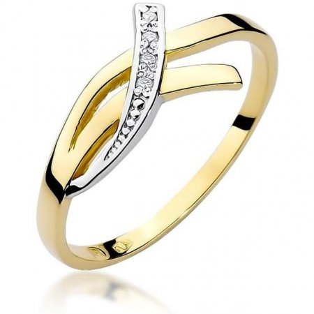 Harf Złoty pierścionek 585 z brylantami 0,02 ct B0358-PI-AUZ-DIW-02-00