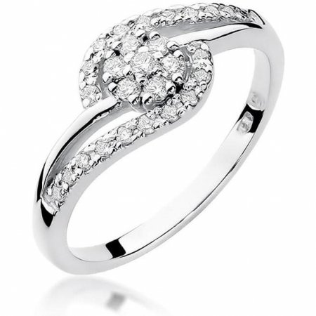 Harf Pierścionek z białego złota z diamentem 0,17 ct, próba 375 B0368-PI-00-DIW-02-00