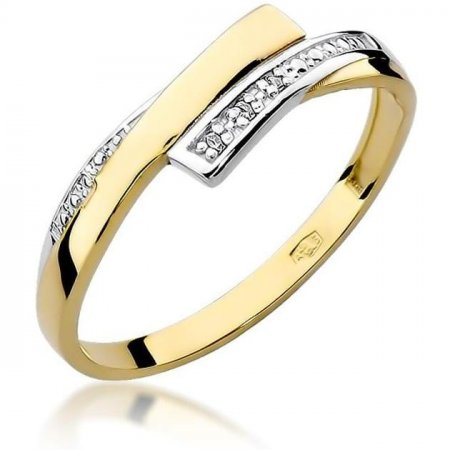 Harf Złoty pierścionek 585 z brylantami 0,02 ct B0392-PI-AUZ-DIW-02-00