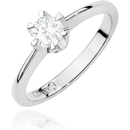Harf Pierścionek z białego złota próby 375 z diamentem 0,50 ct B0440-PI-00-DIW-20-OK