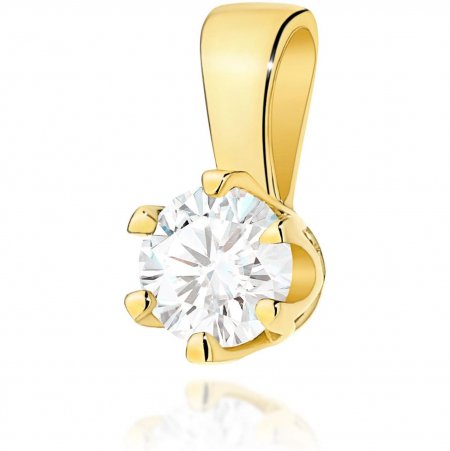 Biżuteria Harf B0440-ZA-AUZ-DIW-02-OK Zawieszka z żółtego złota próby 585 z diamentem 0,30 ct