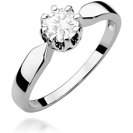 Harf Pierścionek z białego złota z diamentem 0,70 ct, próba 375 B0456-PI-00-DIW-16-OK