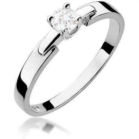 Harf Pierścionek z białego złota próby 375 z diamentem 0,20 ct B0482-PI-00-DIW-06-OK