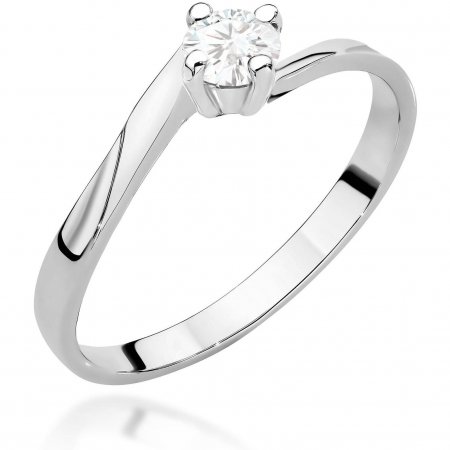 Harf Pierścionek z białego złota próby 375 z diamentem 0,20 ct B0486-PI-00-DIW-02-OK