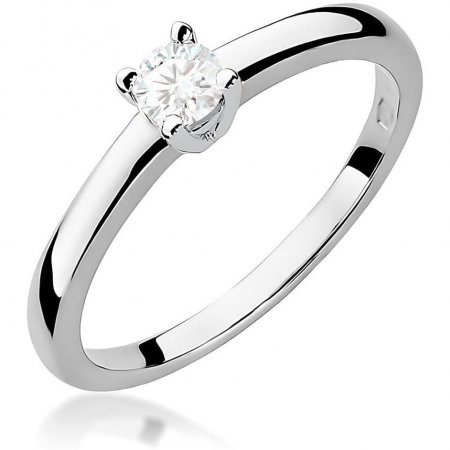 Harf Pierścionek z białego złota próby 375 z diamentem 0,20 ct B0584-PI-00-DIW-04-OK