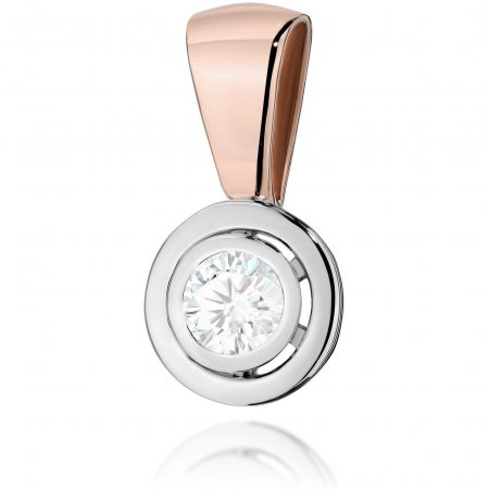 Harf Zawieszka z różowego złota próby 585 z diamentem laboratoryjnym 0,20 ct B0588-ZA-AUR-LDW-04-OK