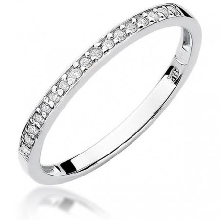 Harf Pierścionek z białego złota próby 375 z diamentami B0612-PI-00-DIW-02-00