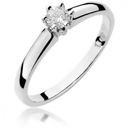 Harf Pierścionek z białego złota z diamentem 0,20 ct, próba 375 B0634-PI-00-DIW-02-OK