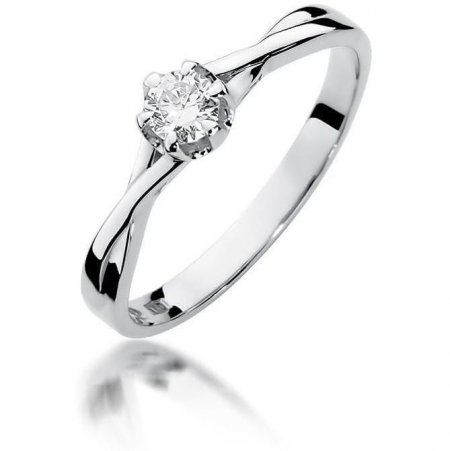 Harf Pierścionek z białego złota z diamentem 0,23 ct, próba 375 B0680-PI-00-DIW-12-OK