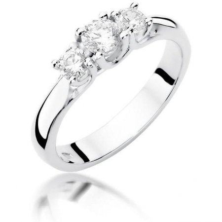 Harf Pierścionek z białego złota z diamentem 0,25 ct, próba 375 B0688-PI-00-DIW-02-OK
