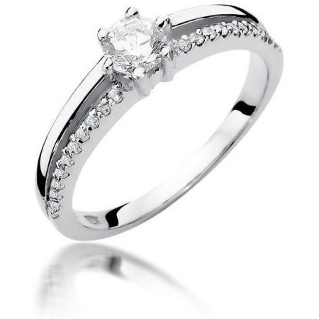 Harf Pierścionek z białego złota z diamentem 0,30 ct, próba 375 B0710-PI-00-DIW-02-OK